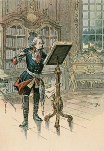 Frederik de Grote (1712-1786) speelt de fluit