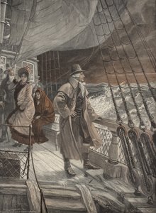 Op het dek van een schip door Carl Rohling