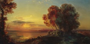 Zonsondergang aan de Starnberger See