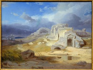 Het graf van Archimedes in Syracuse door Carl Rottmann