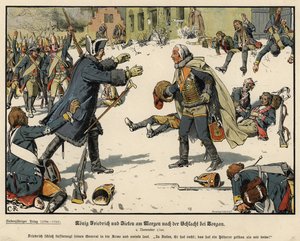 Frederik de Grote van Pruisen en generaal Zieten de ochtend na de Slag bij Torgau