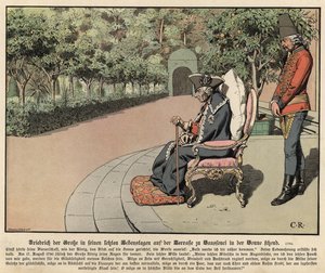 Frederik de Grote van Pruisen op hoge leeftijd door Carl Röchling