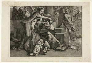 Allegorie van de Kunst: Een Jongere Geïnspireerd door de Geest van de Kunst