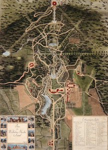 Plan van Wilhelmshöhe bij Kassel door Carl Schaeffer