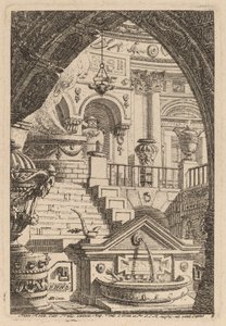 Fantasie van een Antieke Tempel door Carl Schütz