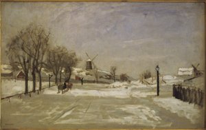 Winter. Uitzicht op Eriksberg, Stockholm, ca. 1880 door Carl Skånberg