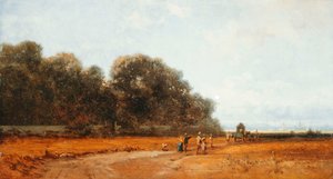 Am Nymphenburger Park, München door Carl Spitzweg