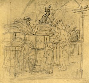 Op reis, midden-late 19e eeuw, ca. 1924 door Carl Spitzweg
