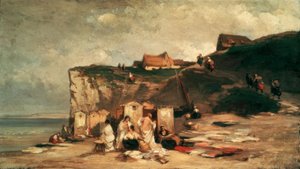 Badende vrouwen aan zee bij Dieppe III