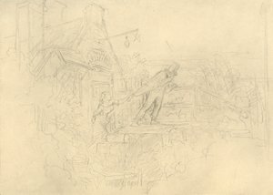 Der Zechpreller door Carl Spitzweg