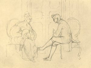 Ernste Frage, midden-late 19e eeuw, c1924 door Carl Spitzweg