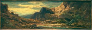 Rotslandschap met draak