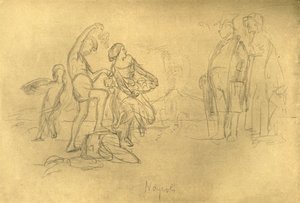 Vreemdelingen in Italië, midden-late 19e eeuw, ca. 1924 door Carl Spitzweg