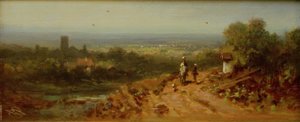 Landschap met ruiter