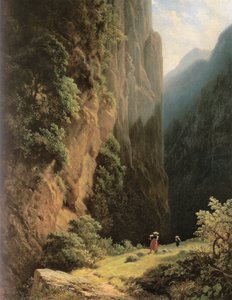Maaiers in de bergen door Carl Spitzweg
