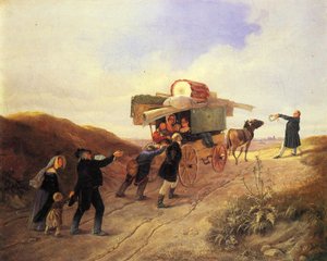 Reizende komedianten door Carl Spitzweg