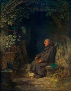 Slapende oude kluizenaar door Carl Spitzweg