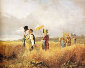 Zondagse wandeling door Carl Spitzweg