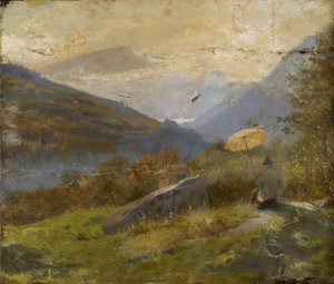 De schilder, ca. 1860 door Carl Spitzweg