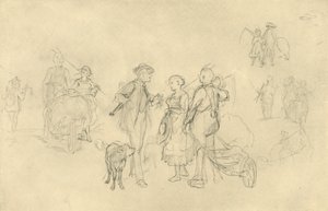 Verabredetes Rendezvous (midden-late 19e eeuw, c1924) door Carl Spitzweg