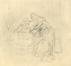 Zollvisitation II door Carl Spitzweg