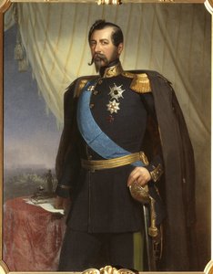 Oscar I, koning van Zweden en Noorwegen - Portret van Oscar I (1799-1859), koning van Zweden en Noorwegen, door Carl Theodor Staaff (1816-1880) door Carl Theodor Staaff