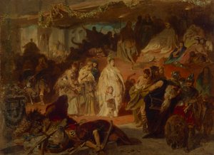 Thusnelda in de triomftocht van Germanicus door Carl Theodor von Piloty