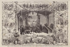 Scènes uit de opera Meister Martin und Seine Gesellen van de Duitse componist Wendelin Weissheimer, uitgevoerd in het Grossherzoglichen Hoftheater, Karlsruhe, Duitsland