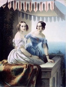 Portret van de grote hertoginnen Marie Nikolaievna van Rusland door Carl Timoleon von Neff