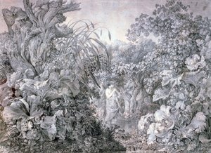 Een Meisje in het Bos van Weidenau, c. 1777-1835 door Carl Wilhelm Kolbe the elder