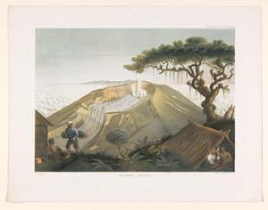Vulkaan Gede te West-Java door Carl Wilhelm Mieling (possibly)
