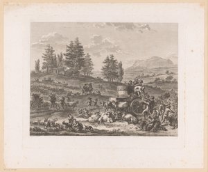 Wijnoogst in een landschap door Carl Wilhelm Weisbrod