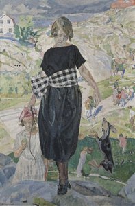 Springende Hond, 1920 door Carl Wilhelm Wilhelmson