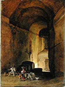 Een Osteria, 1830 (1836?) door Carl Wilhelm von Heidick
