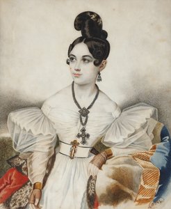 Apollonia Apollinaria Mikhailovna Vielgorskaya 1818-1887, 1830s door Carl von Hampeln
