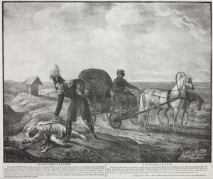 Keizer Alexander I helpt een behoeftige persoon door Carl von Hampeln