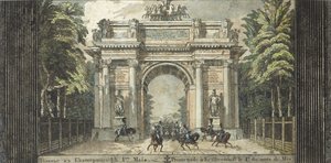 Festival in Catherinehof, 1824-1825 door Carl von Hampeln