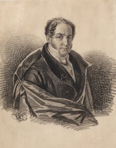 Portret van Alexander Ivanovich Lorer 1779-1824, 1820s door Carl von Hampeln