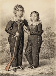 Portret van Alexander en Alexei Dondukov-Korsakov door Carl von Hampeln