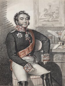 Portret van Fyodor Petrovich Opochinin 1779-1852, 1826 door Carl von Hampeln