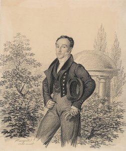 Portret van Nikolay Alexandrovich Kokoshkin 1792-1873, begin 1820s door Carl von Hampeln