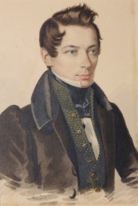 Portret van Sergei Fyodorovich Plautin 1798-1881, 1830s