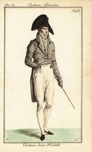 Dandy in semi-formele kleding, Parijs