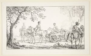 Artillerie in mars door Carle Vernet