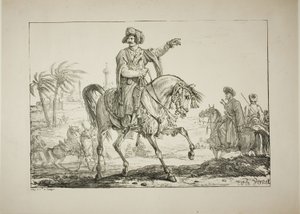 Hoofd Mameluk door Carle Vernet