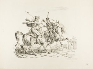 Hussaar die een Kozak met een Sabel Doodt