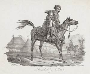 Grote suite van paarden: Bereden Mamelucke, c. 1818 door Carle Vernet