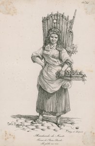 Fruitverkoopster door Carle Vernet