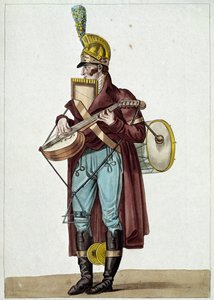 Monsieur Ut la si, orkest van burgerlijke theaters (straatmuzikant) door Carle Vernet