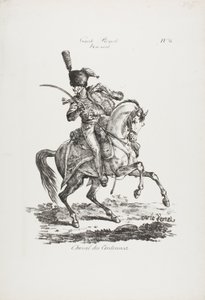 Koninklijke Wacht, Bereden Huzaren en Paard Nr. 6 door Carle Vernet